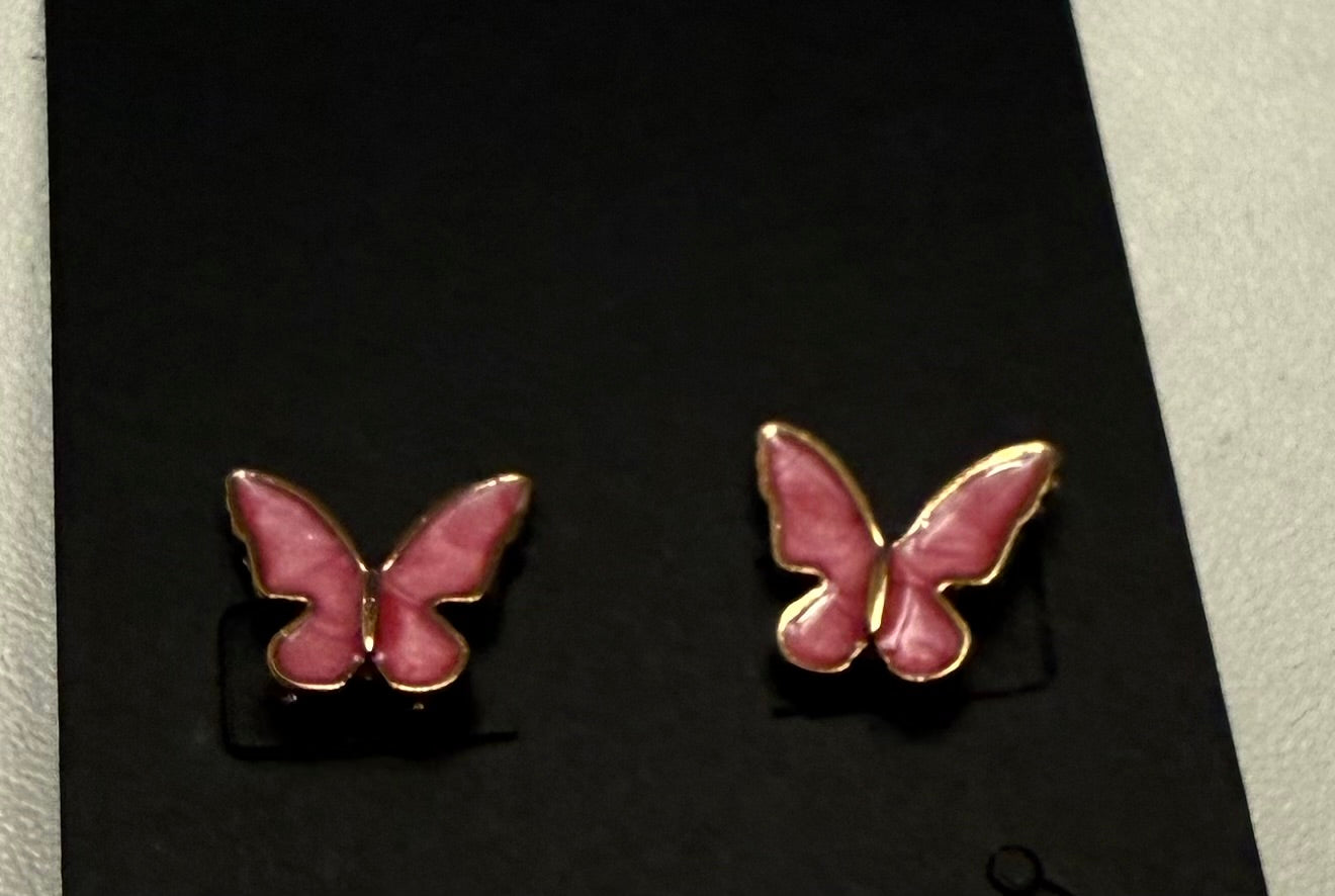 Stud Butterfly Earrings