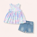 Cotton Candy Swirl- Denim Set