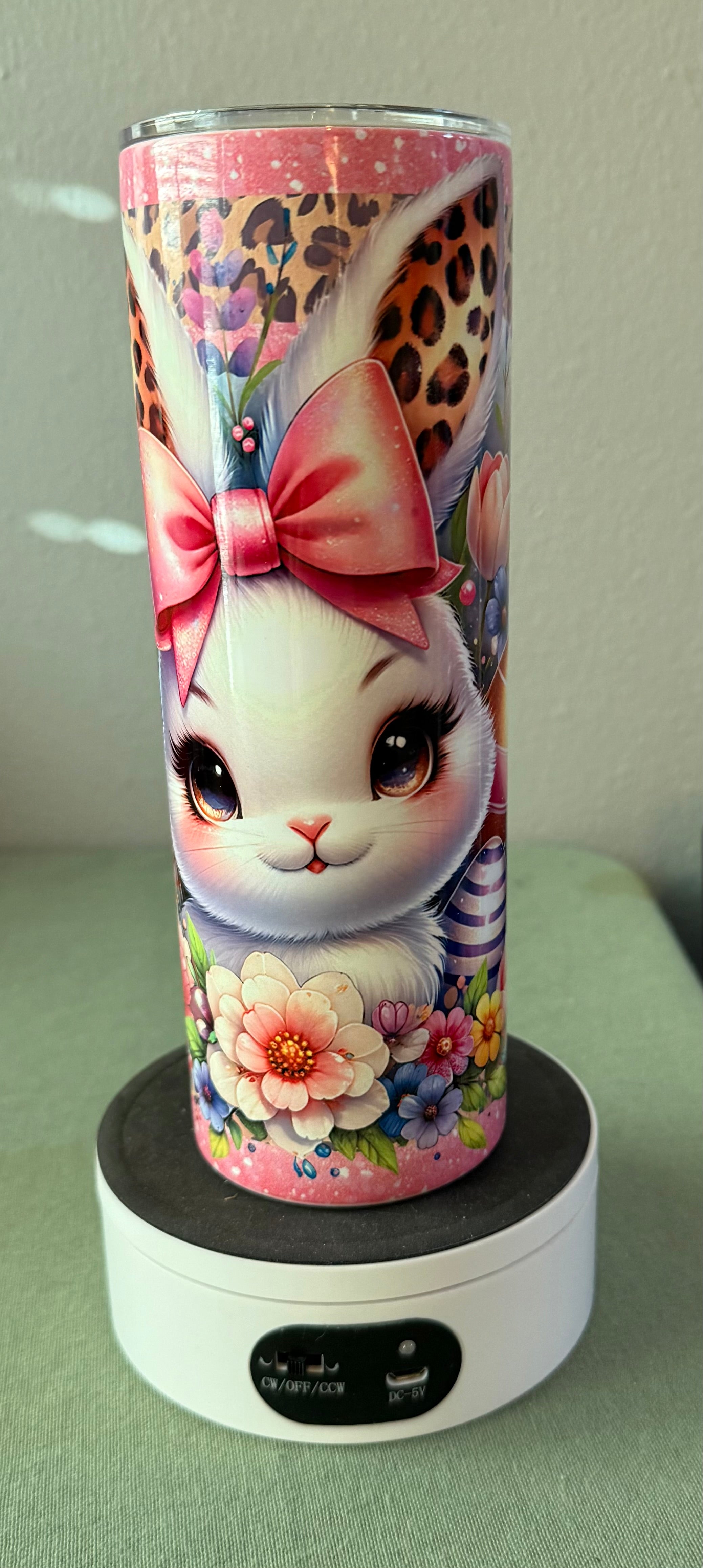Easter Bunny Leopard Print Tumbler 20 Oz