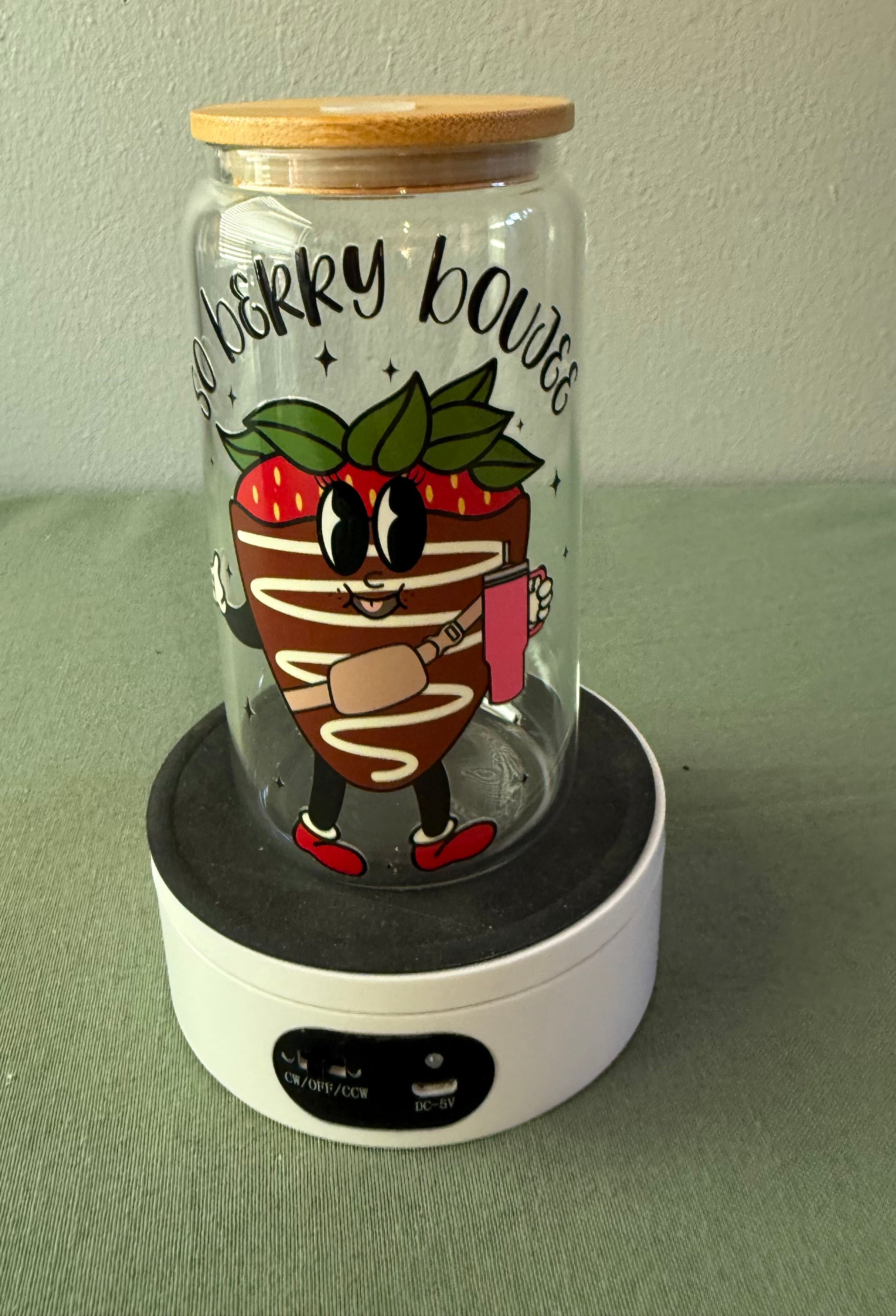 So Berry Boujee Glass Tumbler