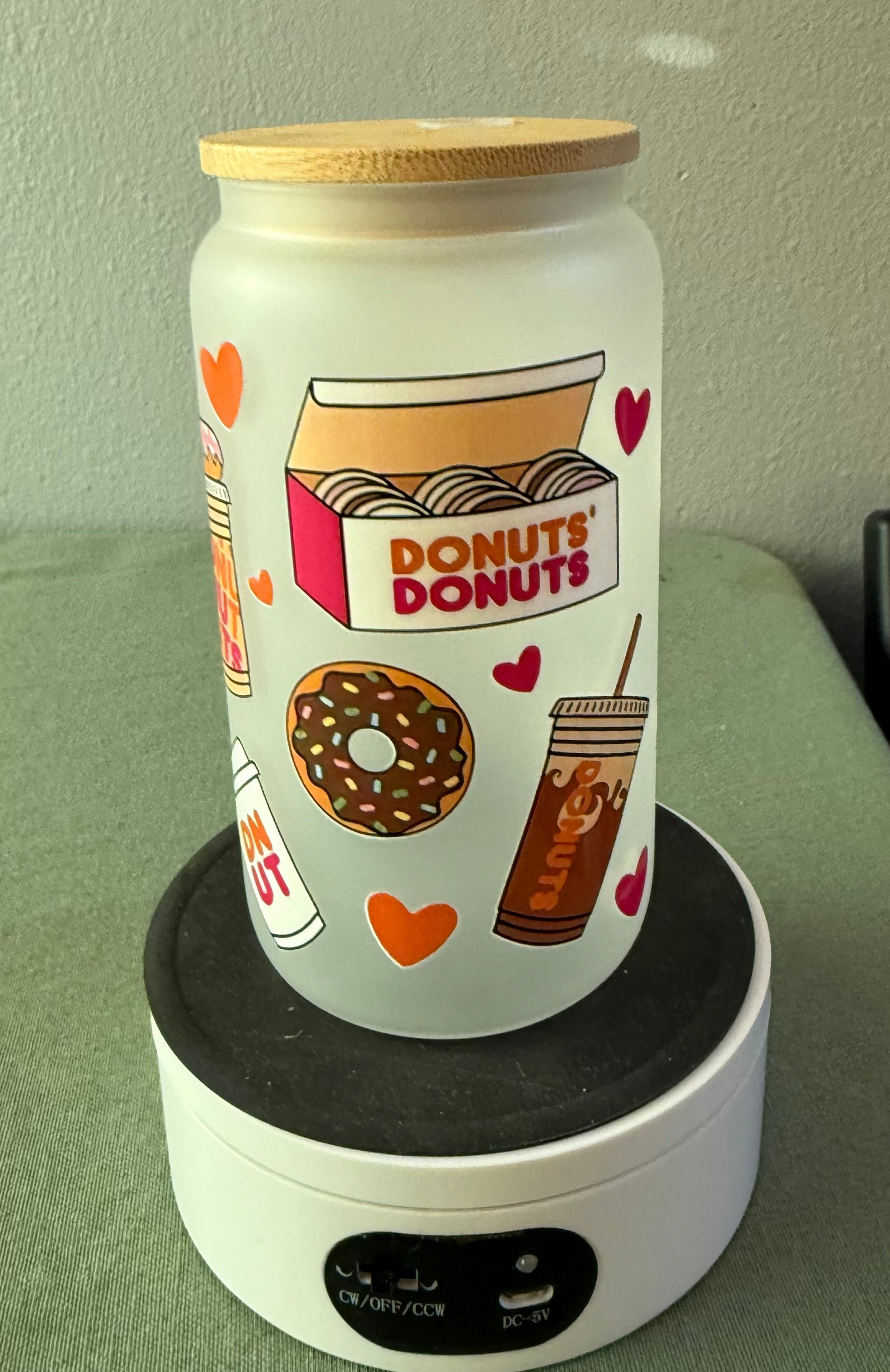 Donuts Glass Tumbler