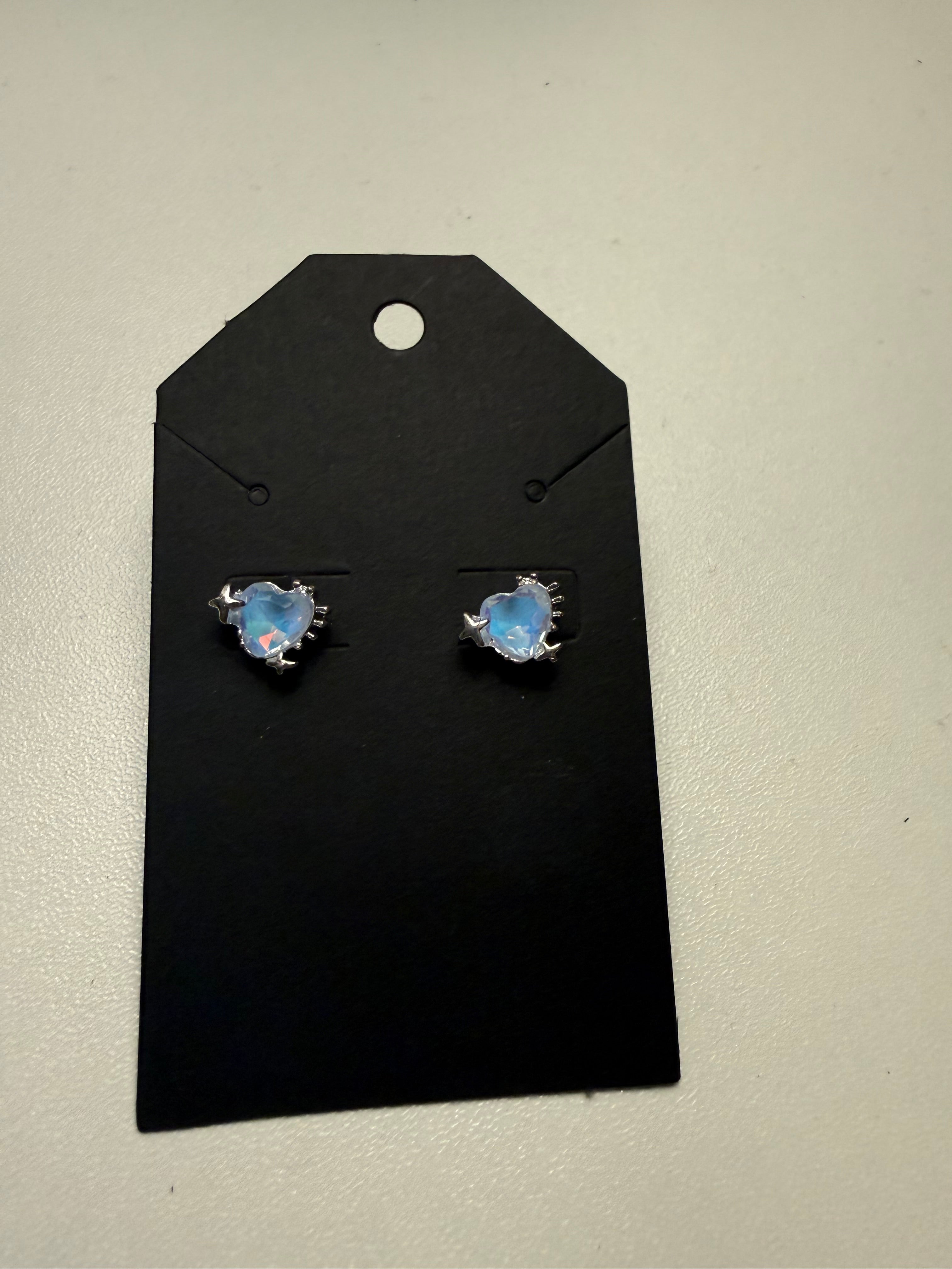 Heart Studs with Stars