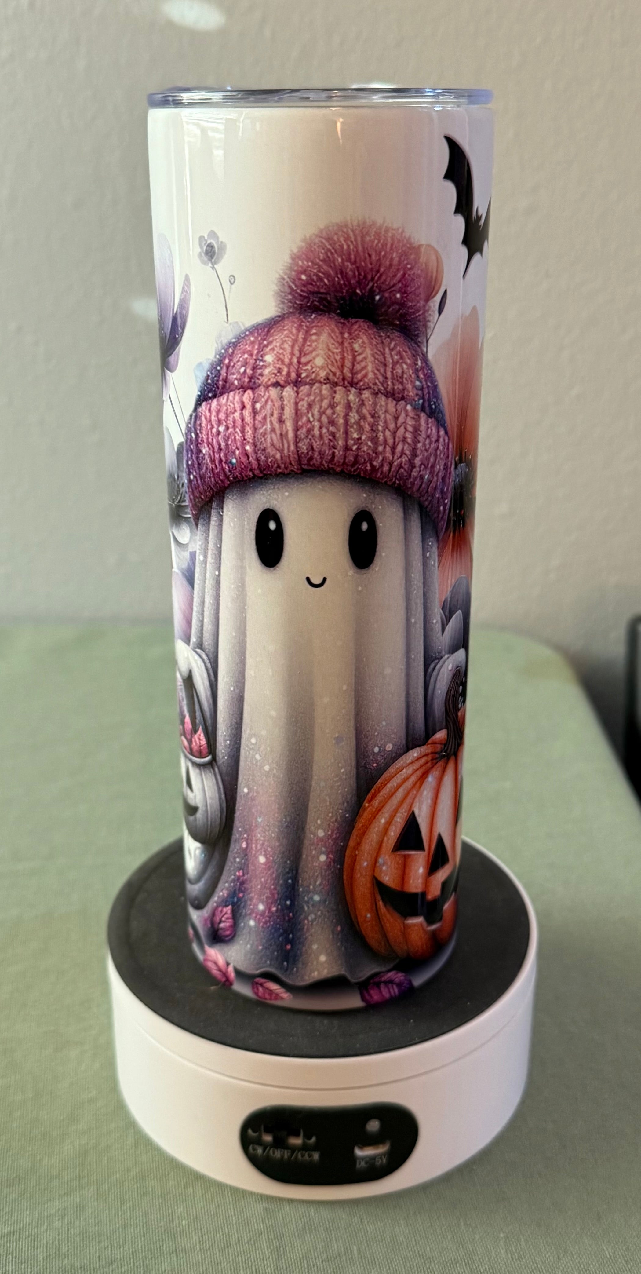 Purple Halloween Ghost Tumbler 20 oz