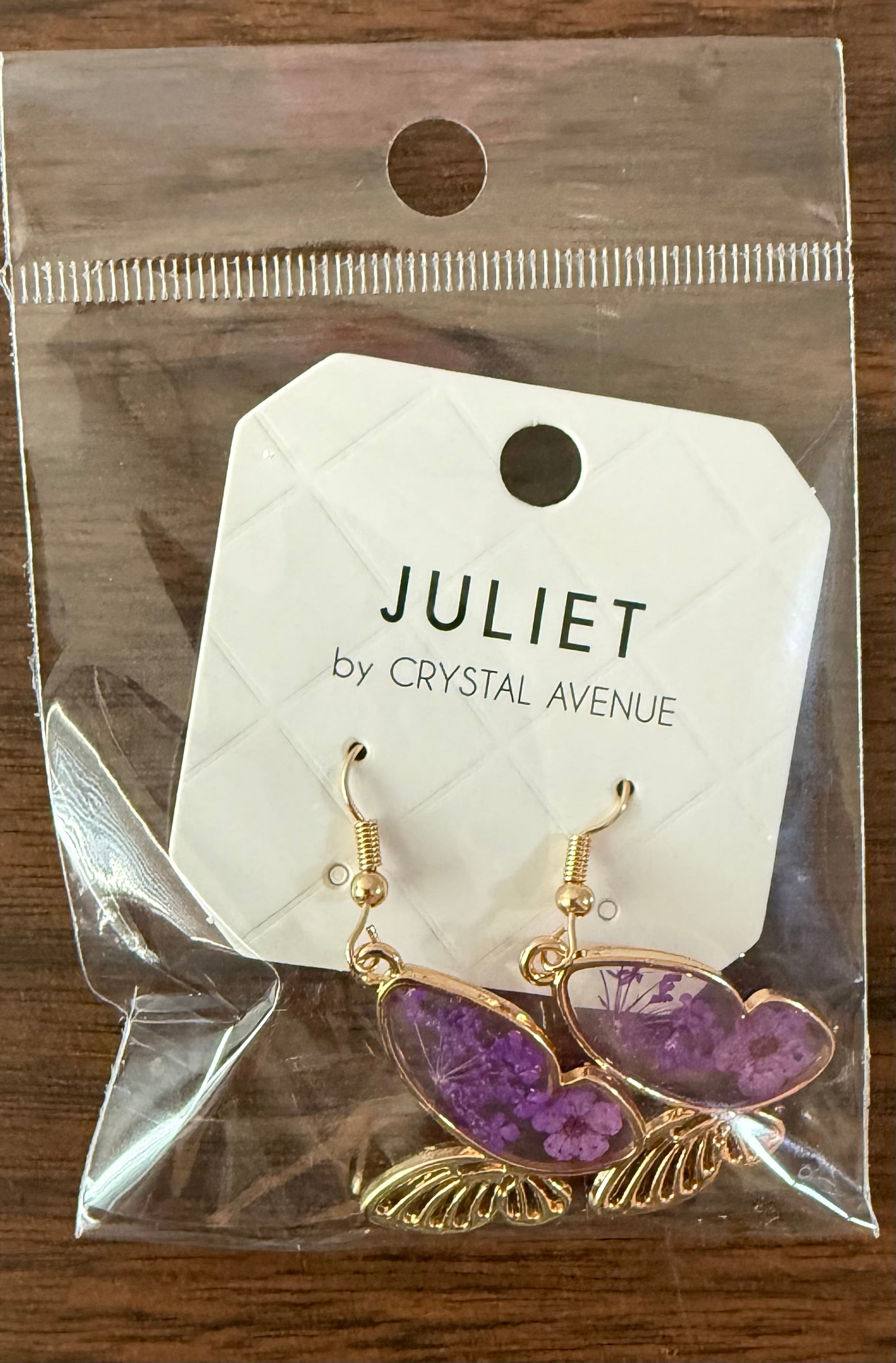 Purple Butterfly earrings