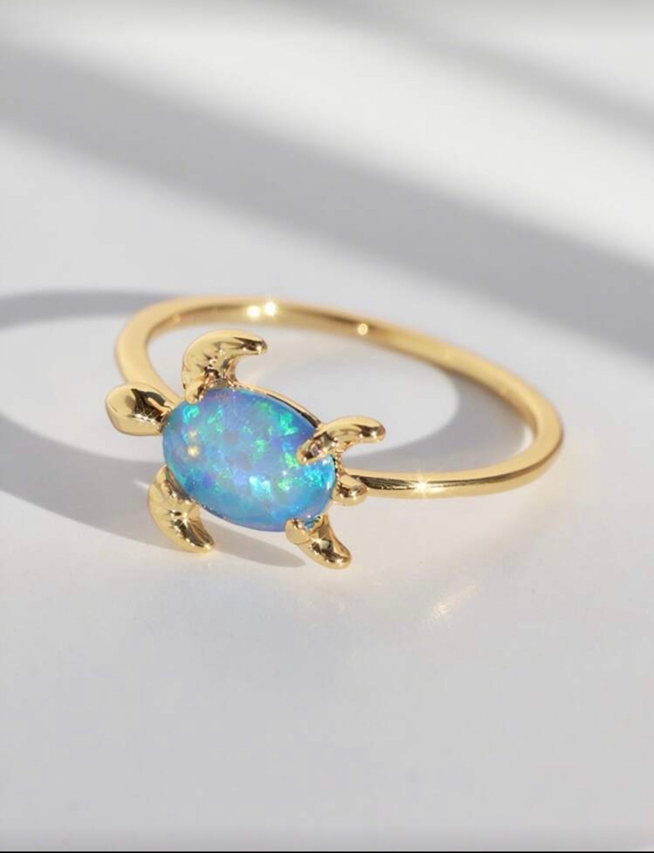 Blue Turtle Ring