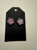 Purple Flower Earrings