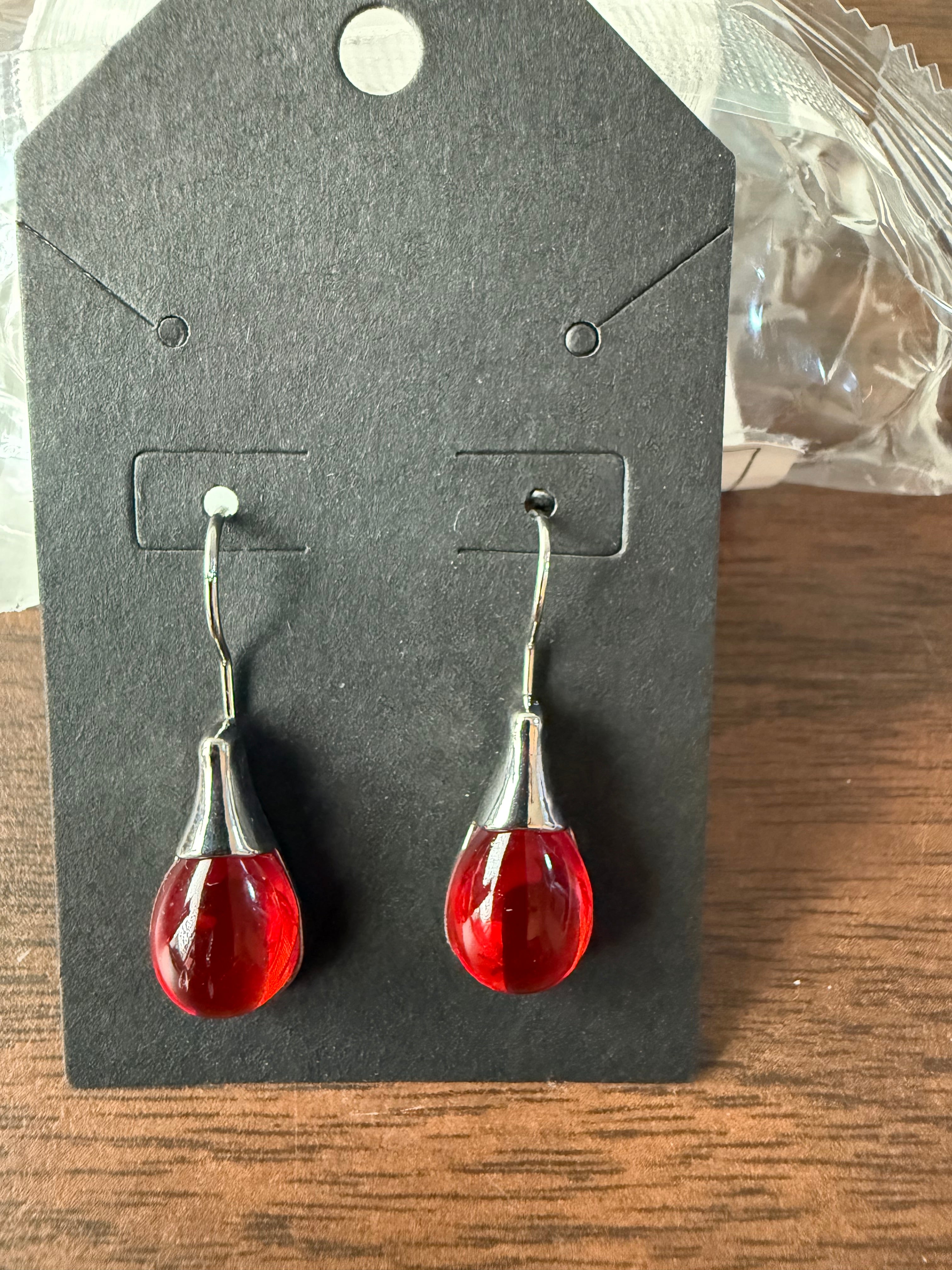 Trendy Sterling Silver Hypoallergenic Crystal Dangle Drop Earrings