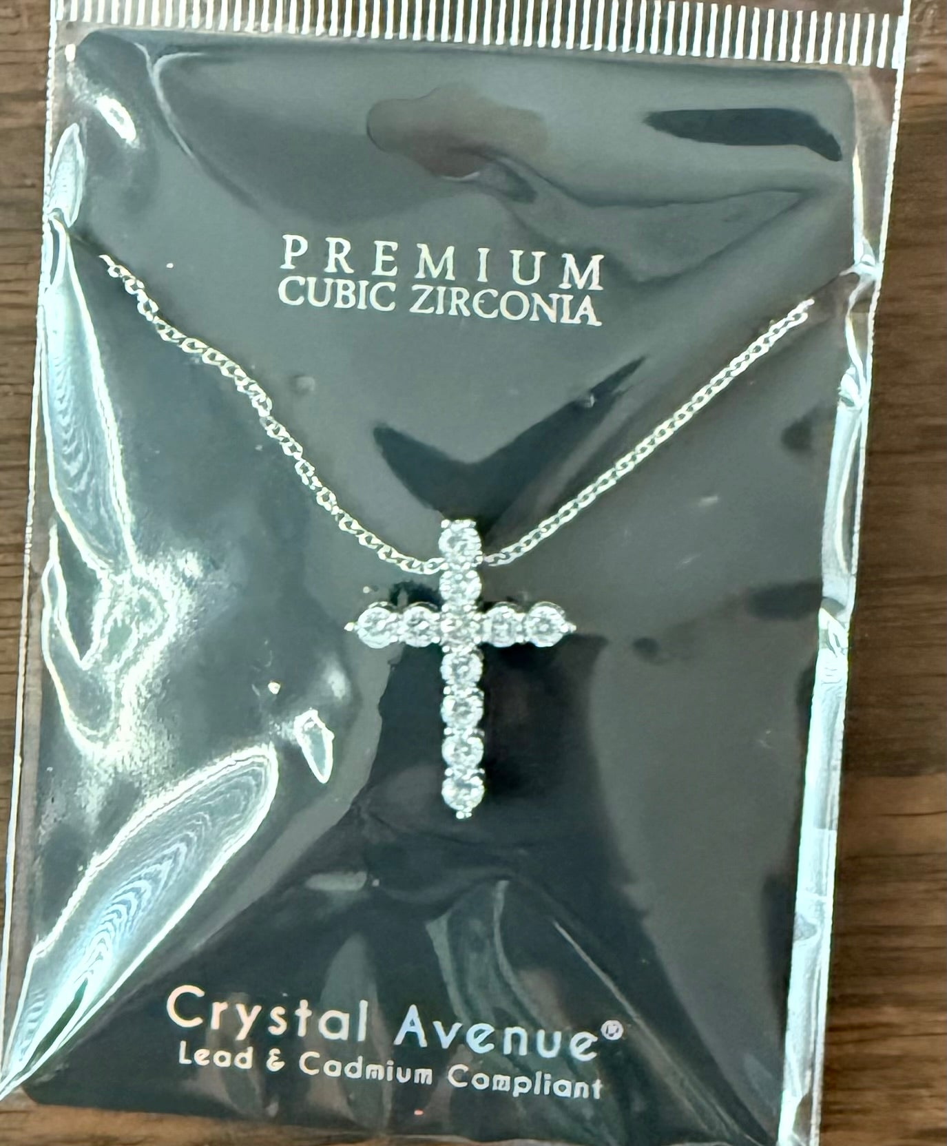 Cubic Zirconia Cross Necklace