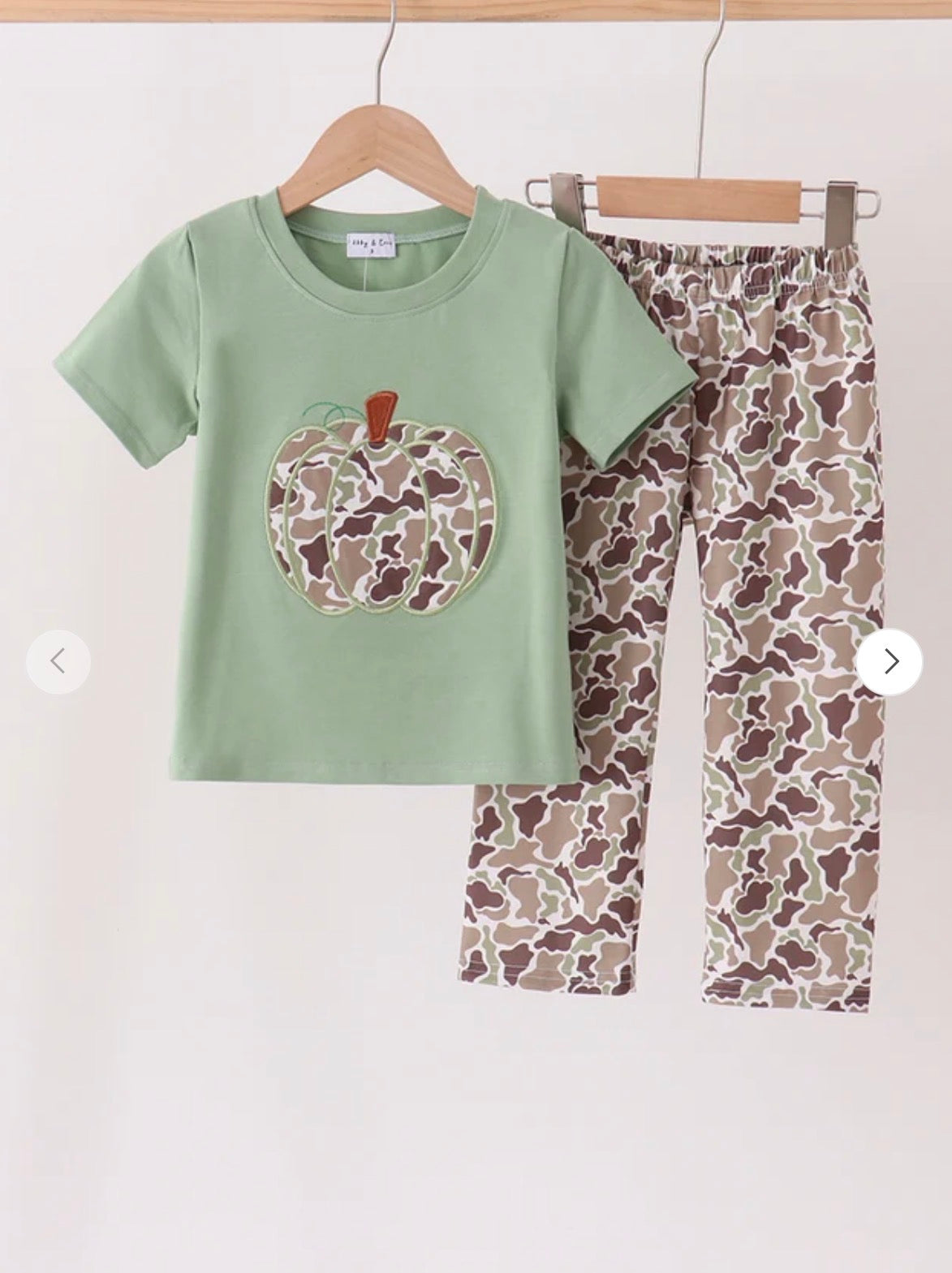 Camo Pumpkin Pants Set- Boys