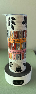 Flannel, Pumpkin and Bonfire Tumbler 20 oz