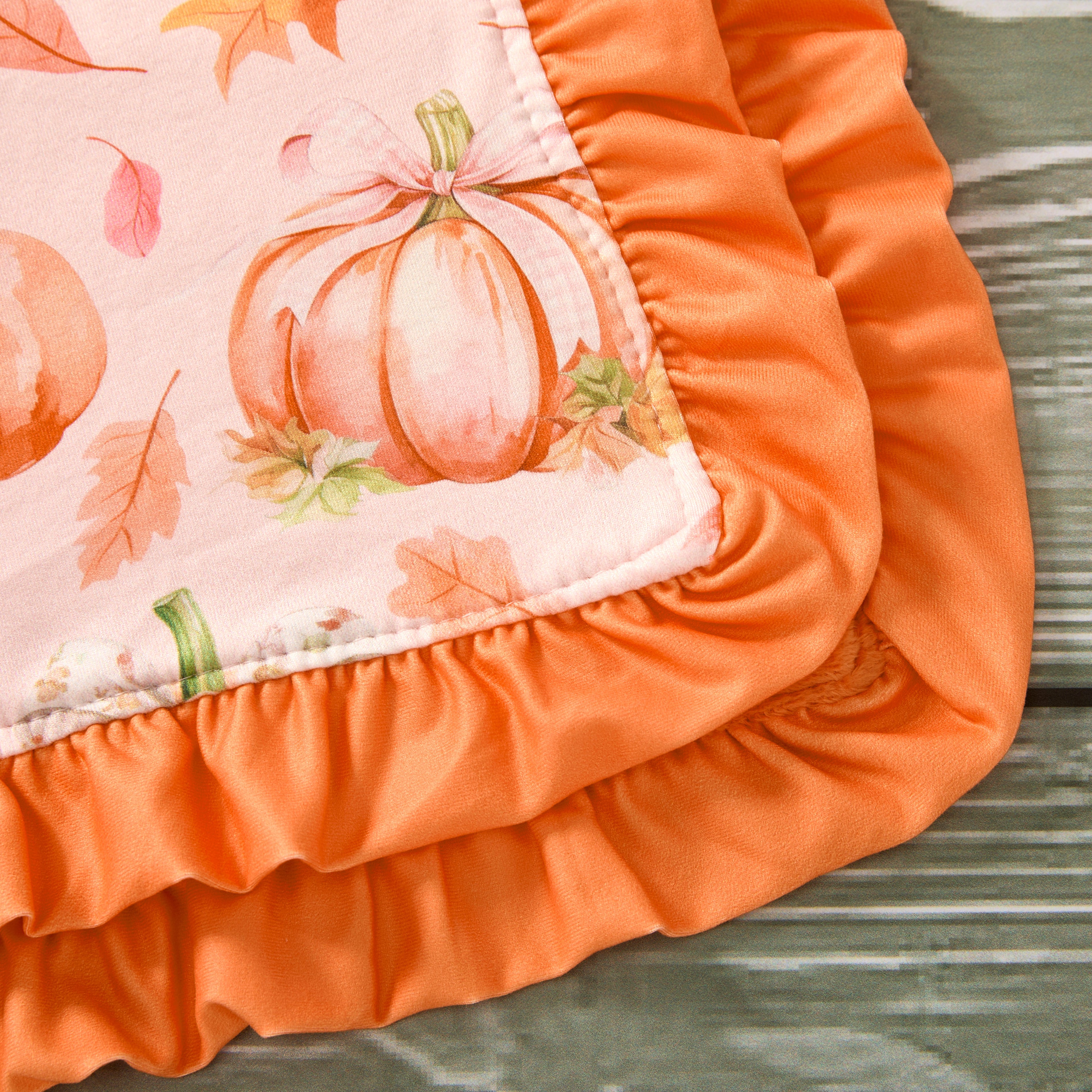 Pretty Pumpkins- Minky Blanket