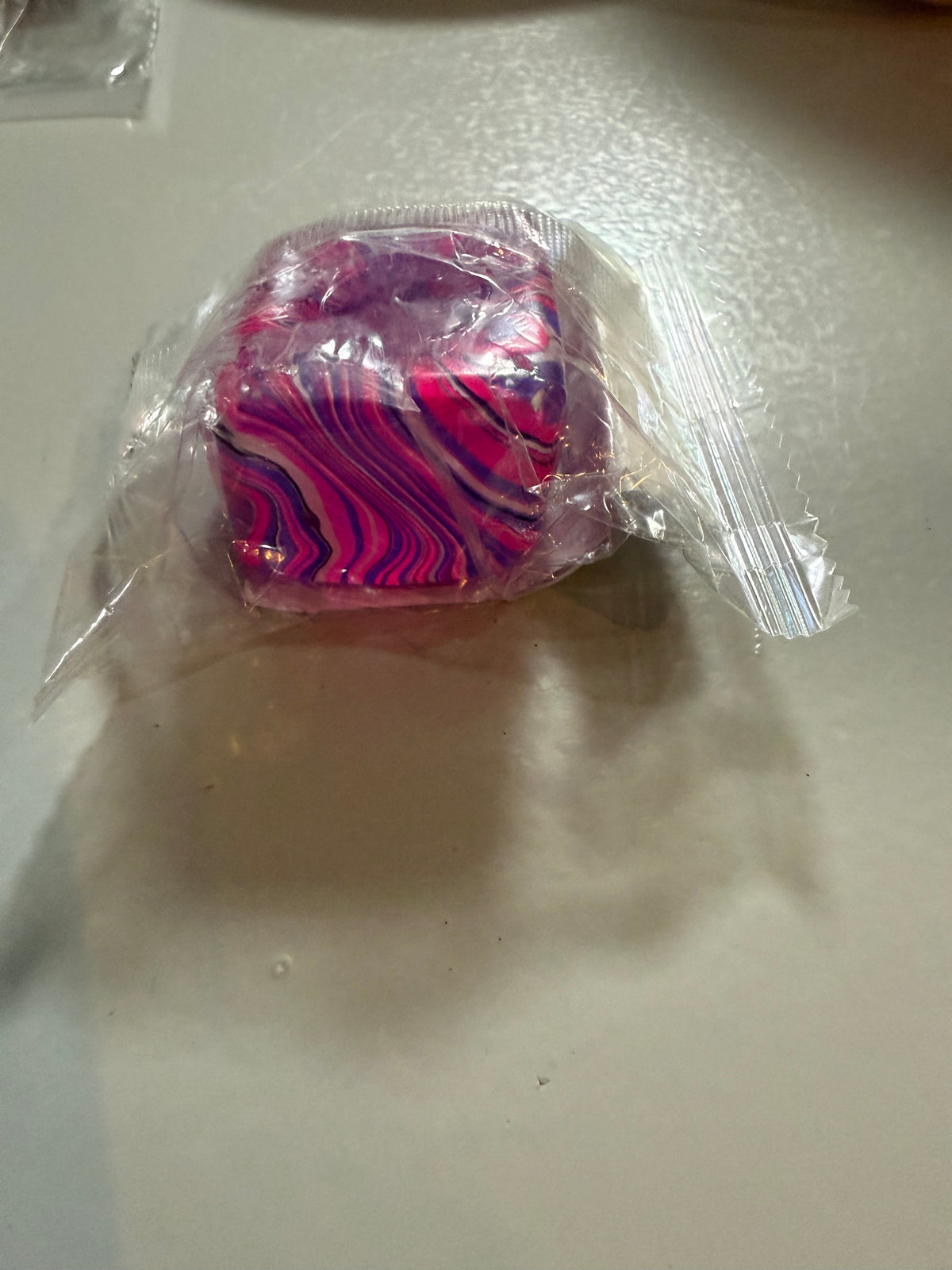 Small Purple Swirl Cube