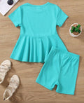 Cute Blue Summer Short Set