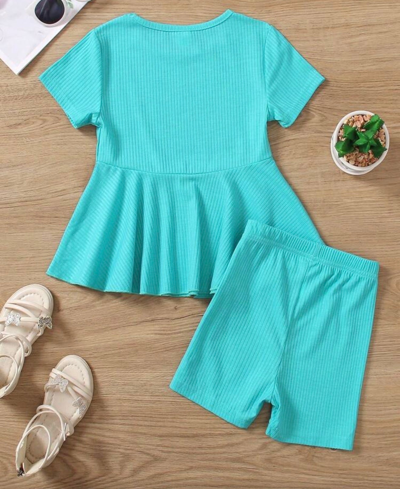 Cute Blue Summer Short Set