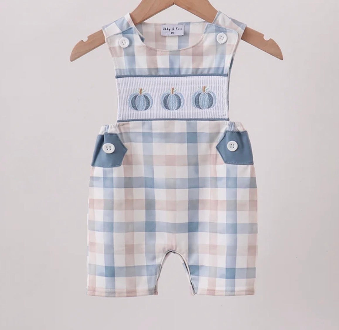 Blue Pumpkin Boy Romper