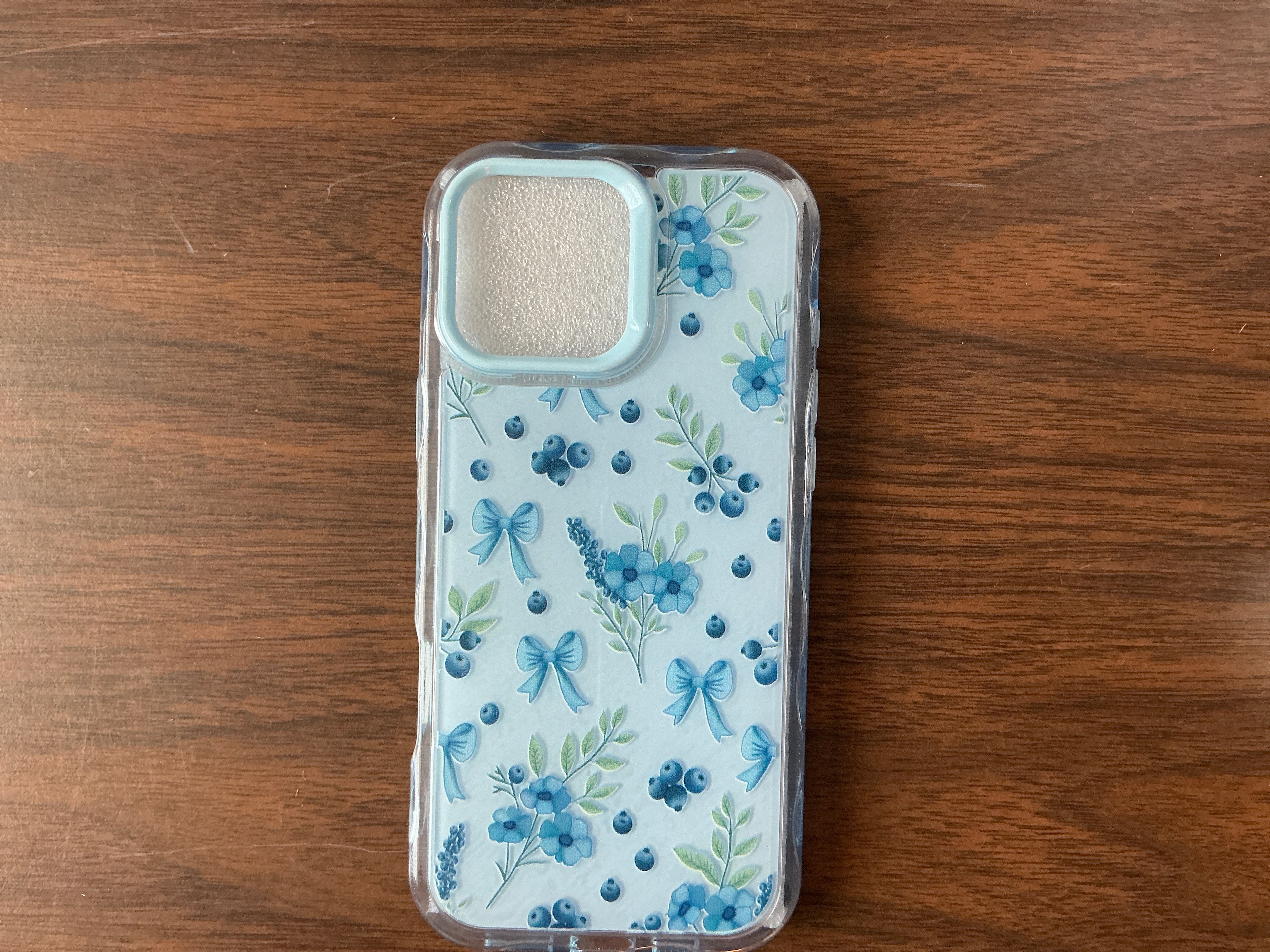 iPhone 16 Pro Max Case- Blue Bows and Flowers