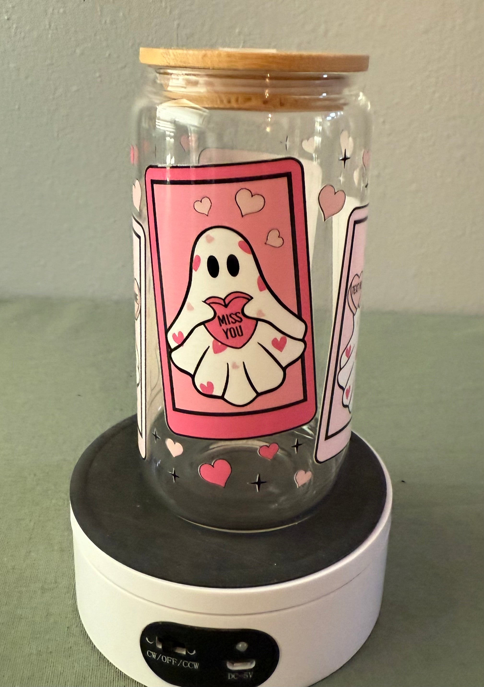 Halloween Cards Glass Tumbler