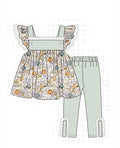 Pumpkin Ruffle Pants Set