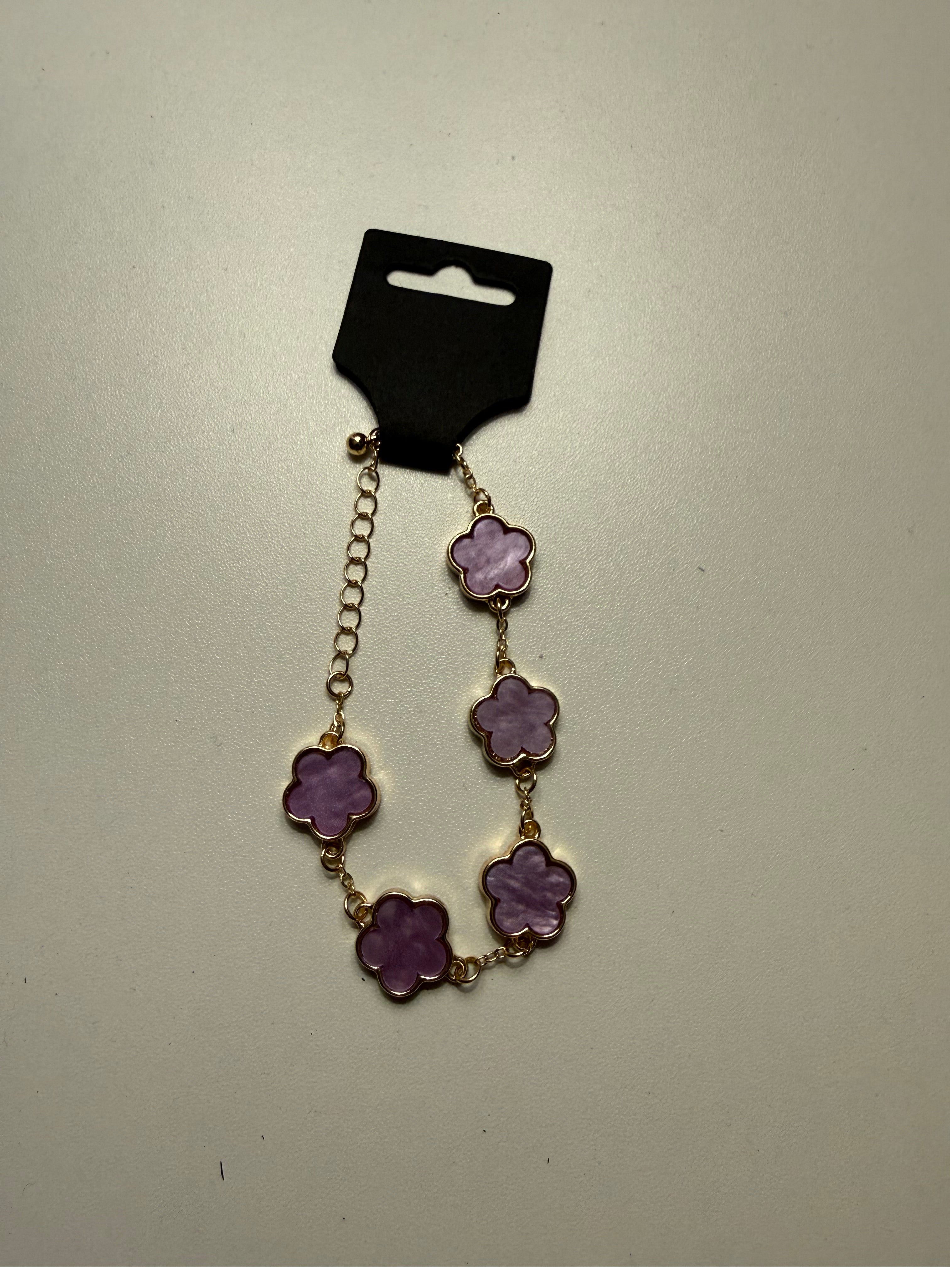 Purple Flower Bracelet