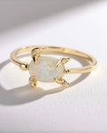 White Turtle Ring