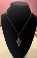 Cheyenne Cactus Silver tone Necklace