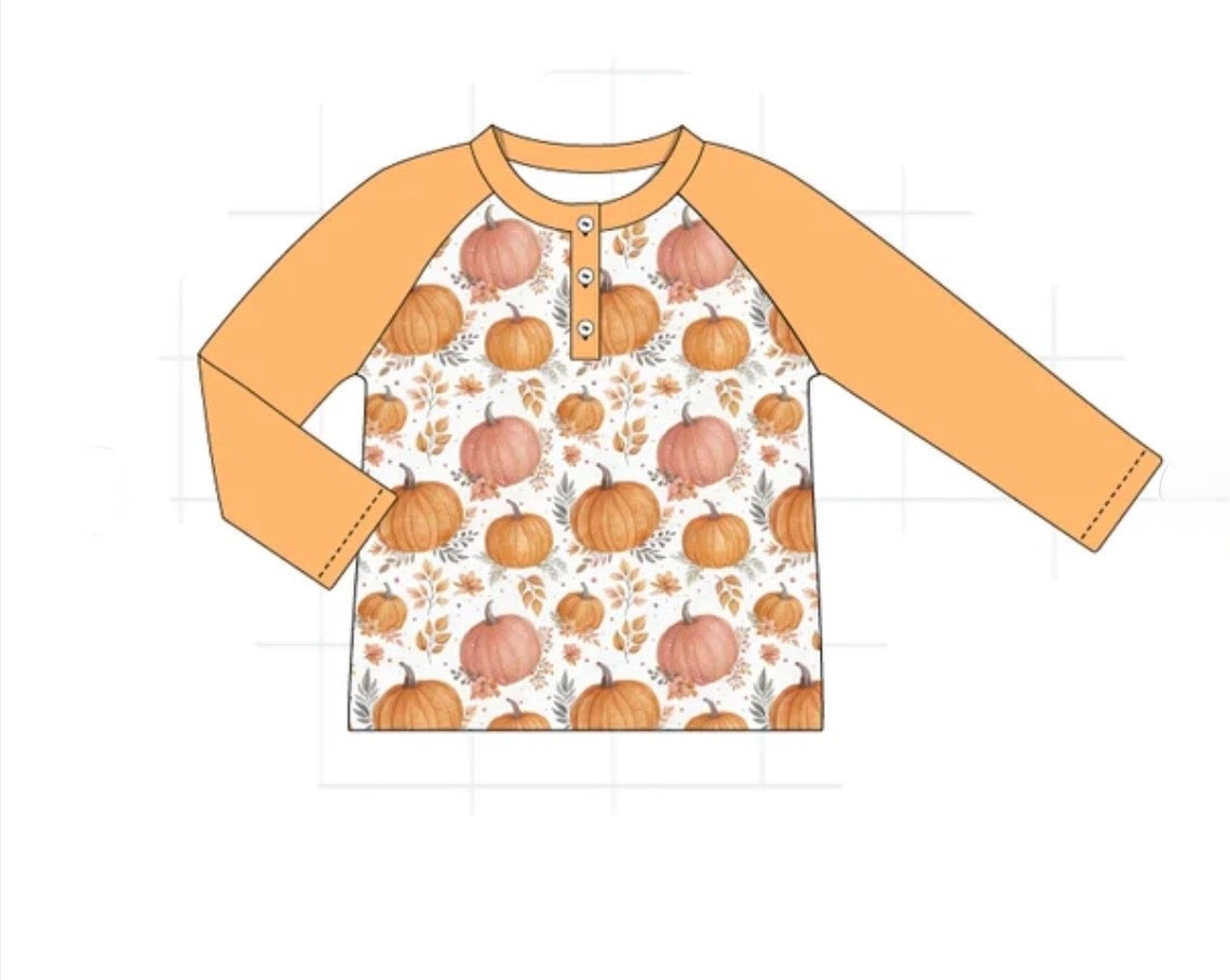 Orange Pumpkin Boy Shirt