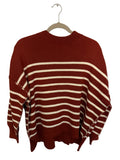 Striped Exposed Seam Sweater