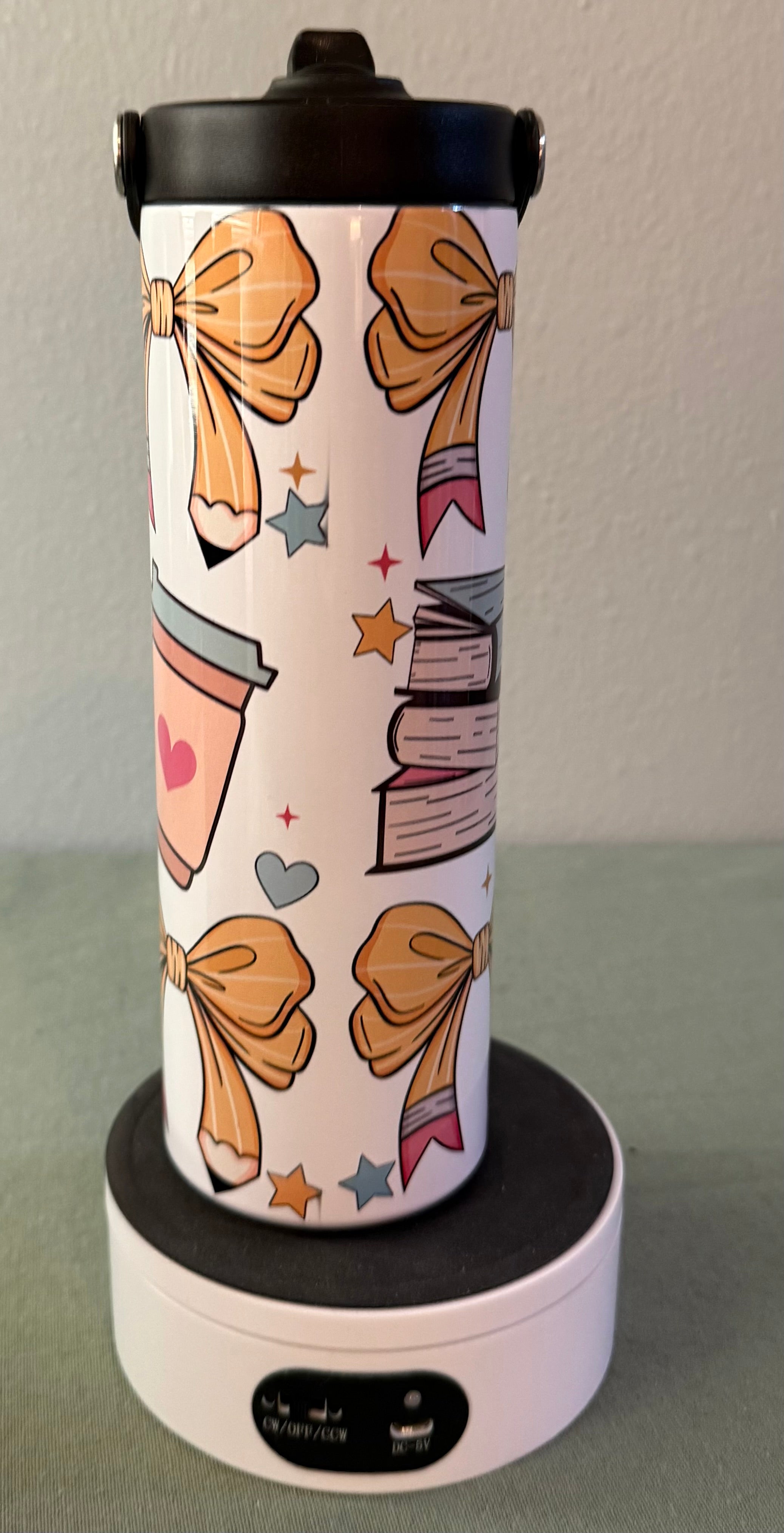 School Days Croquet Pattern 22oz Water Bottle
