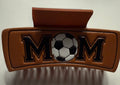 Soccer Mom Brown Embossed Hair Claw