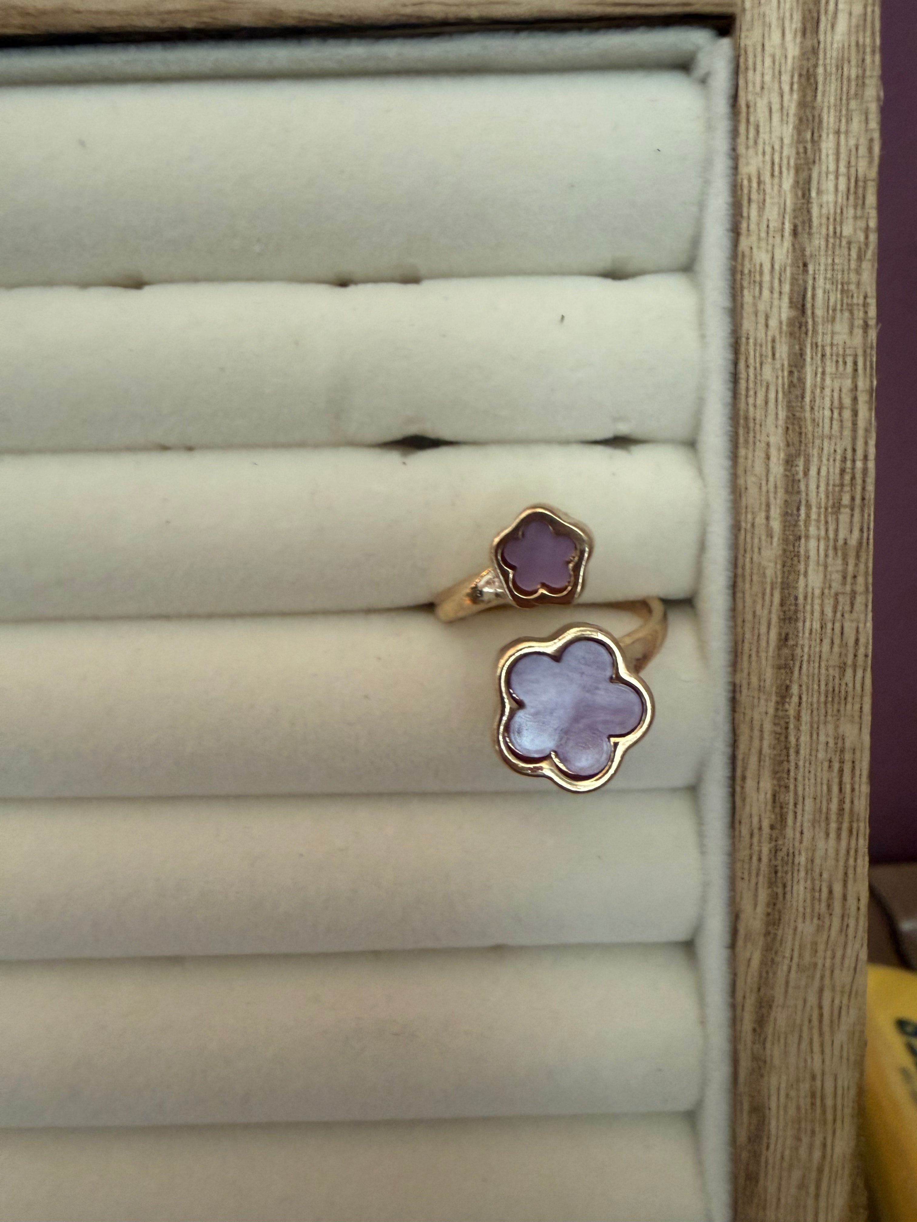 Purple Flower Ring
