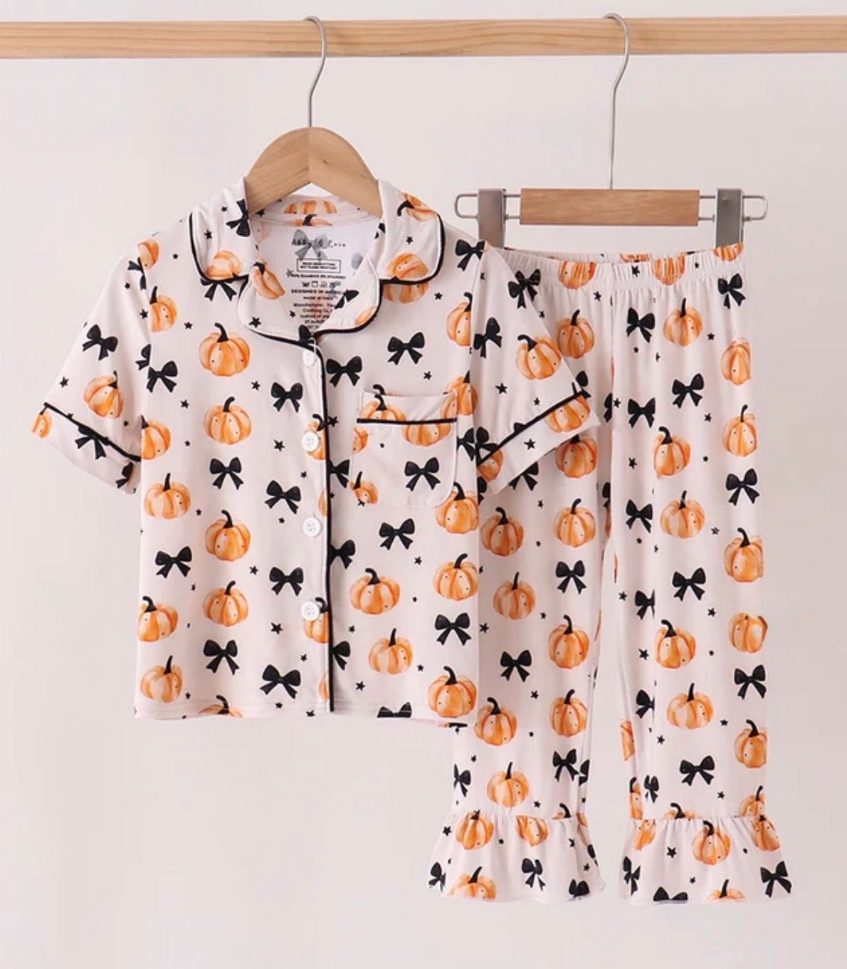Bow Pumpkin Bamboo Pajama’s