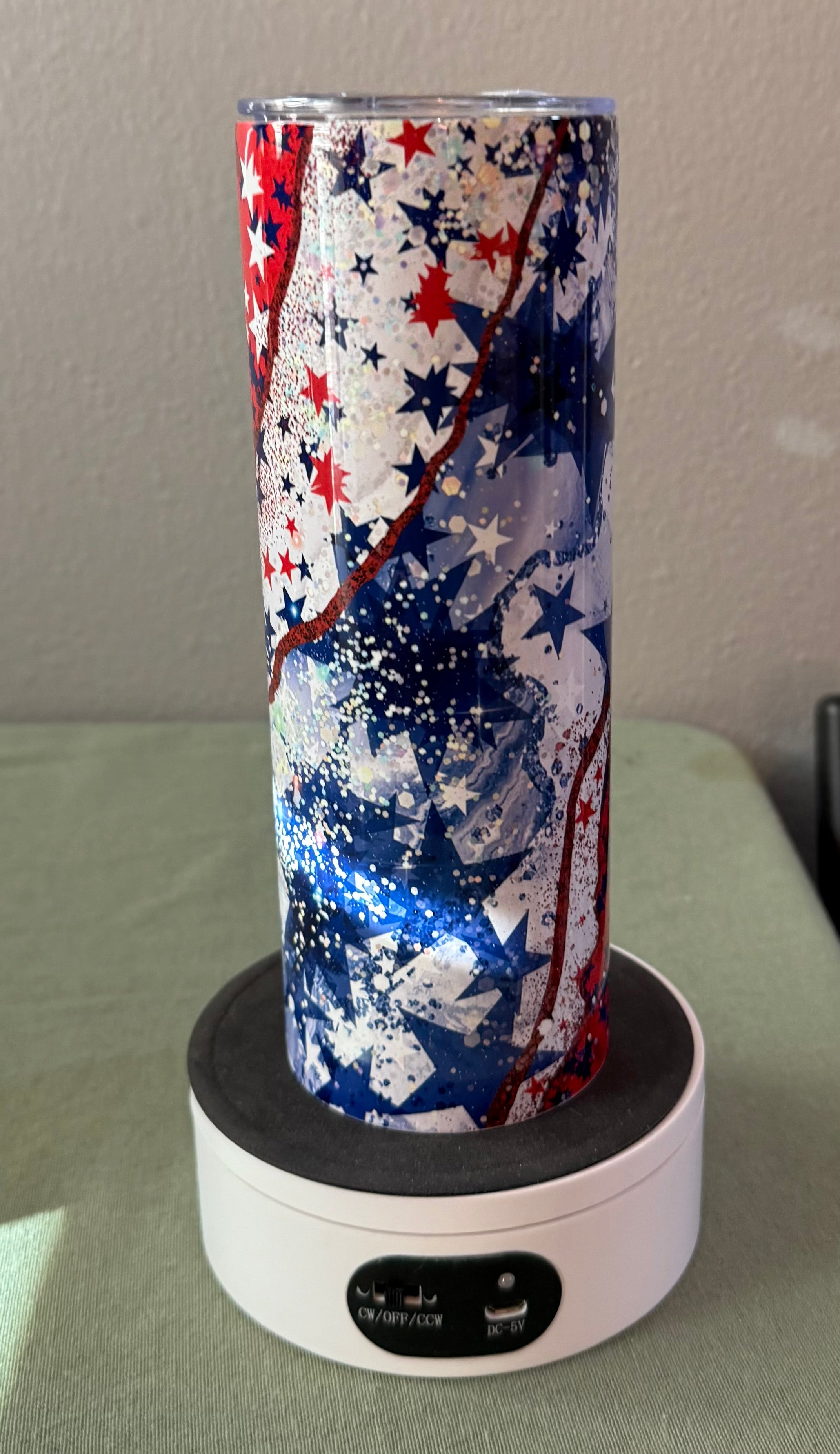 Red, White and Blue 4th of July Tumbler
