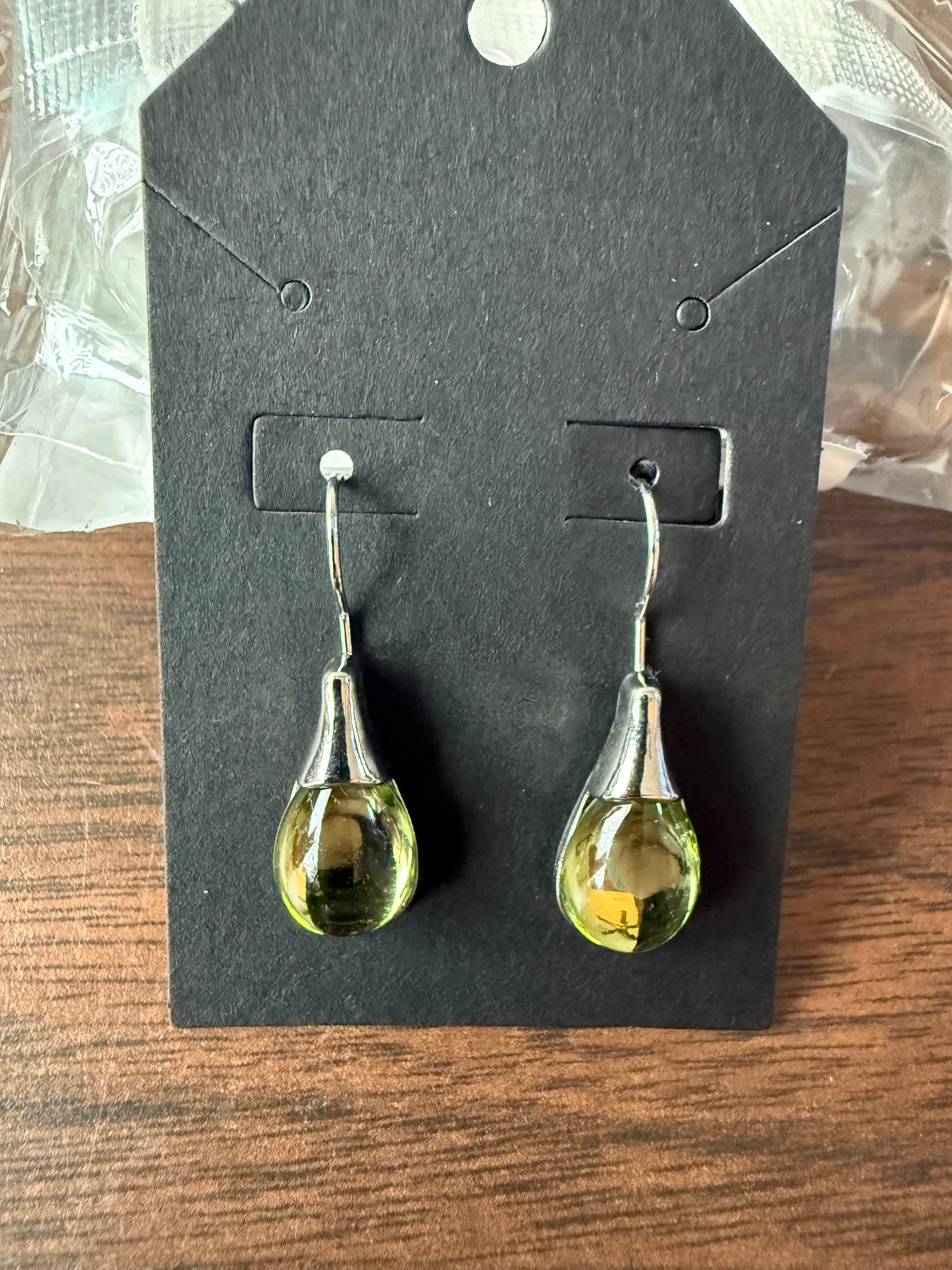 Trendy Sterling Silver Hypoallergenic Crystal Dangle Drop Earrings