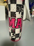 Mama Black Checkered 20oz Tumbler