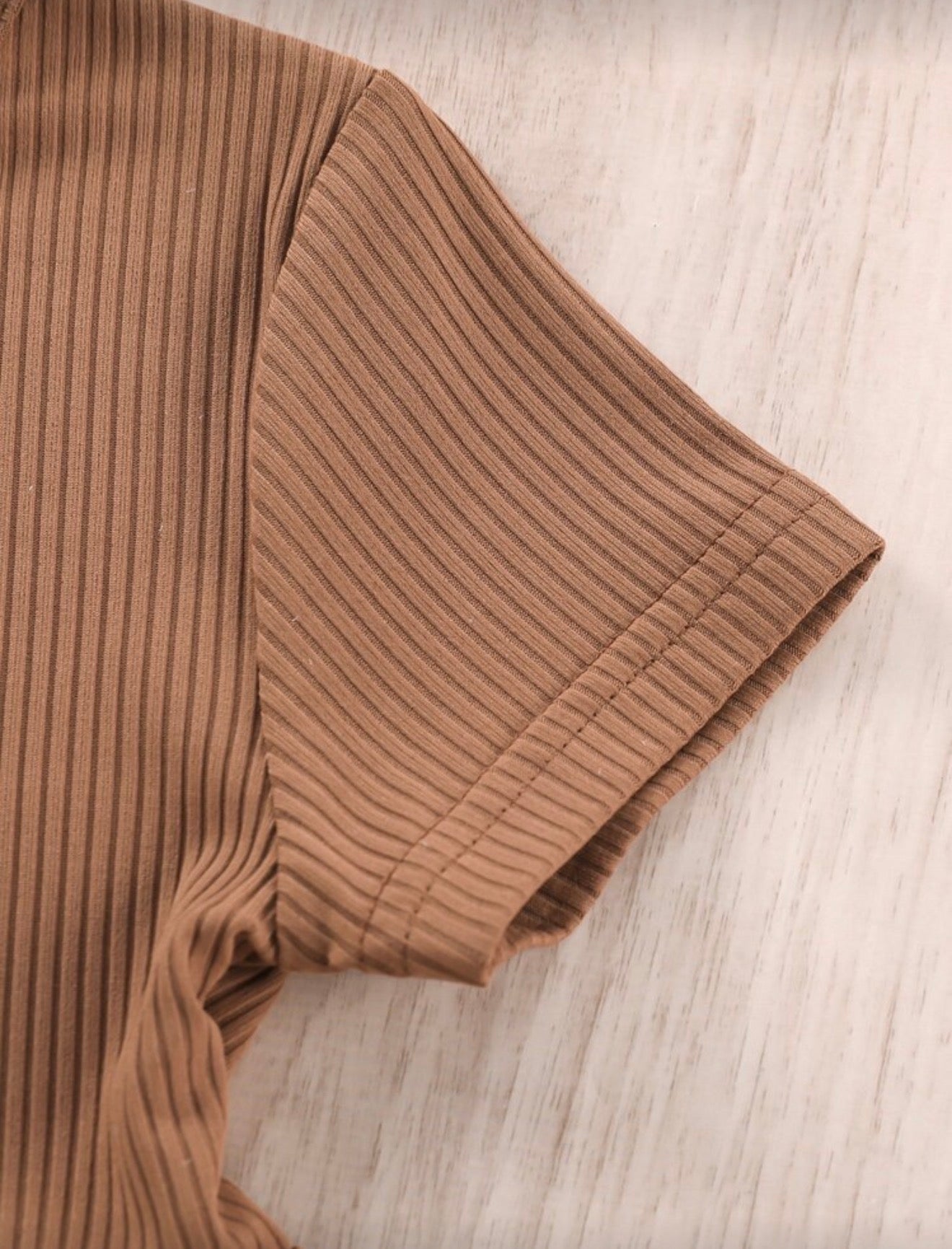 Cute Summer Short Set- brown