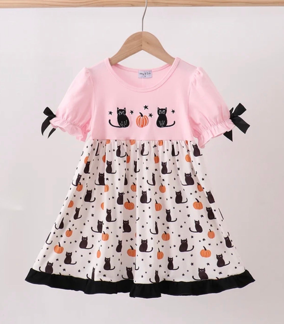 Pink Pumpkin Cat Dress