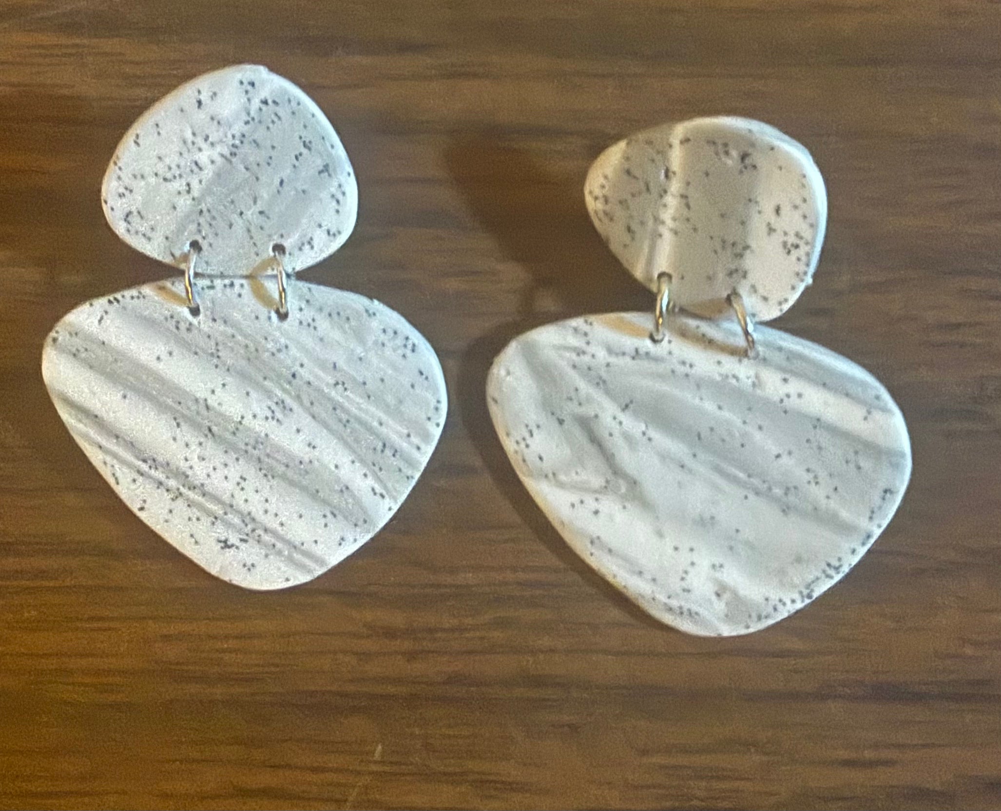 Grey Marble Earrings