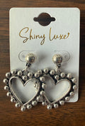 Silvertone Heart earrings