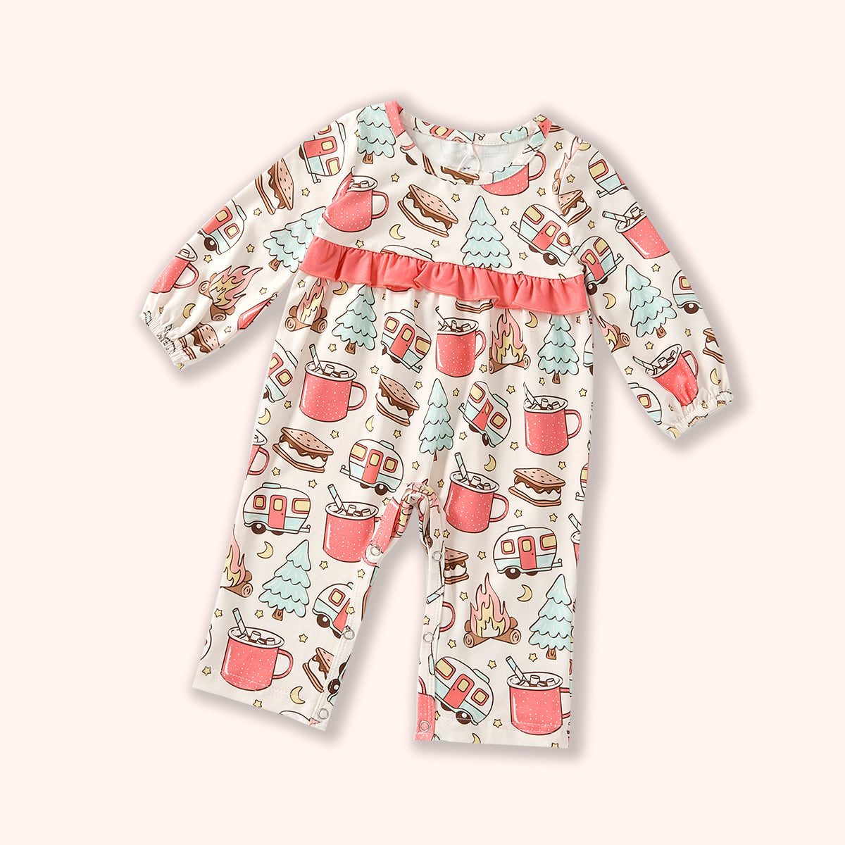 Camping Crew- Girls Romper